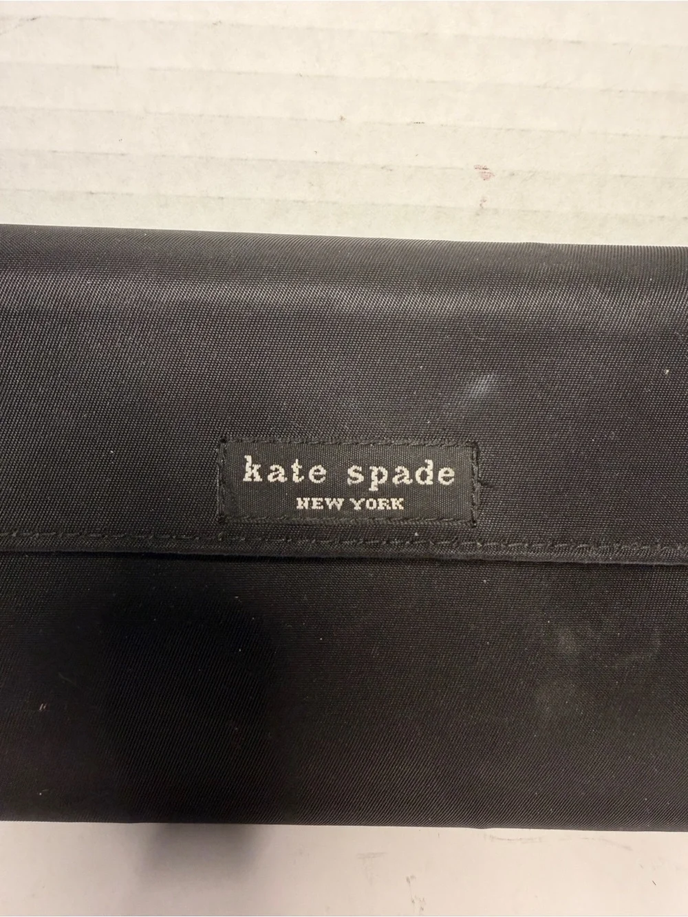 Kate Spade New York Vintage Black Nylon Long Snap Wallet